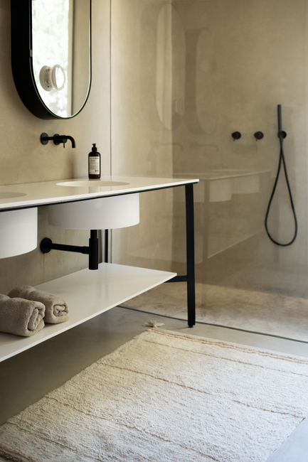 Lorena Canals  Vaskbart Gulvtæppe 90x130 Bloom, Natural