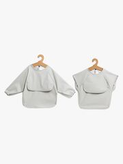 Beemoo CARE Bib Hagesmæk 2-pak, Light Grey