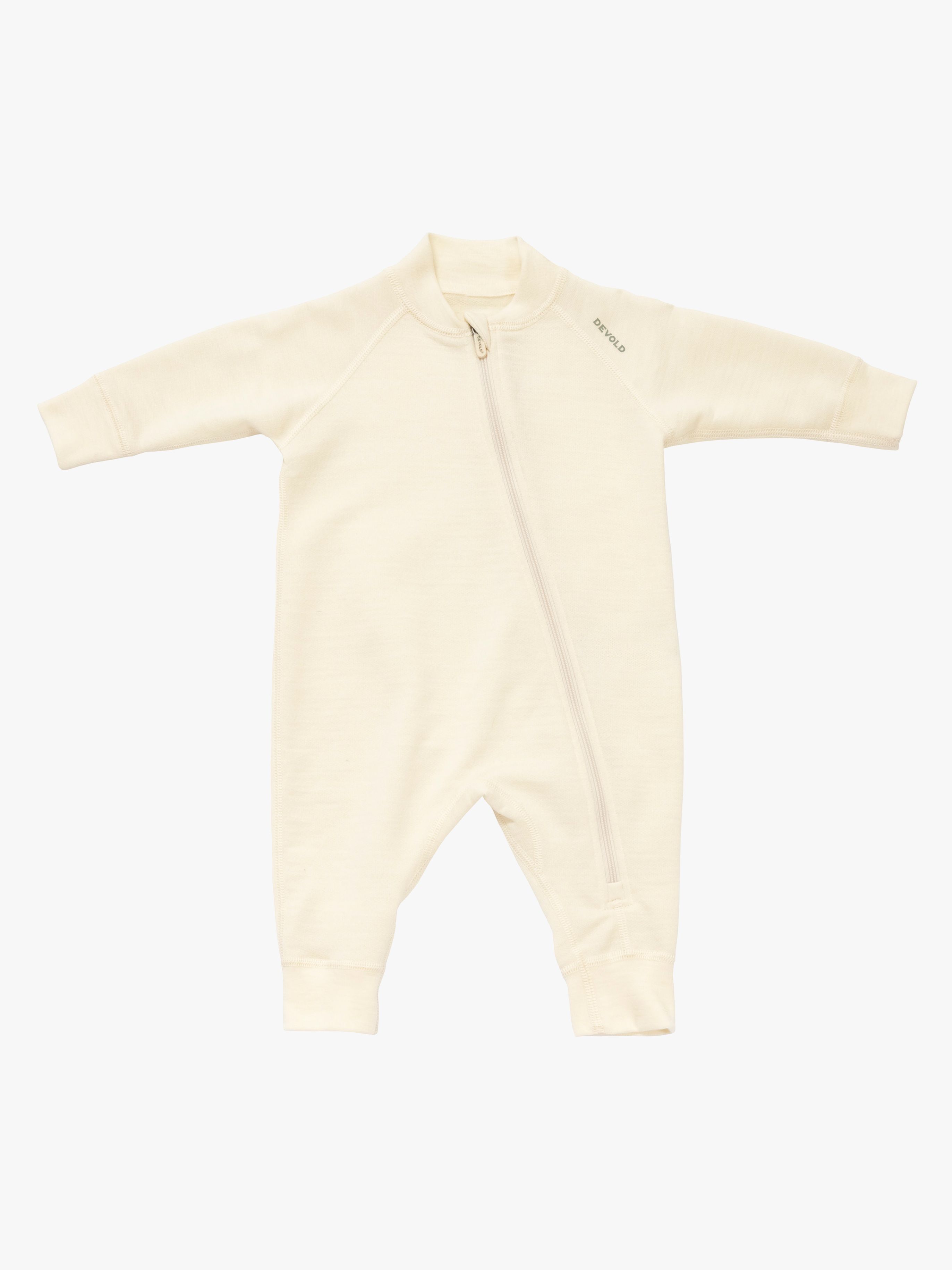 Devold Nibba Merino Heldragt Baby, Raw White, 56