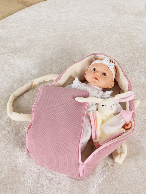 Cloudberry Castle Dukke med Bærekurv 40 cm, Pink