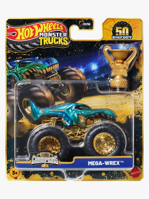 Hot Wheels Monstertrucks Bigfoot Trophy Champions Bil Blandet Udvalg