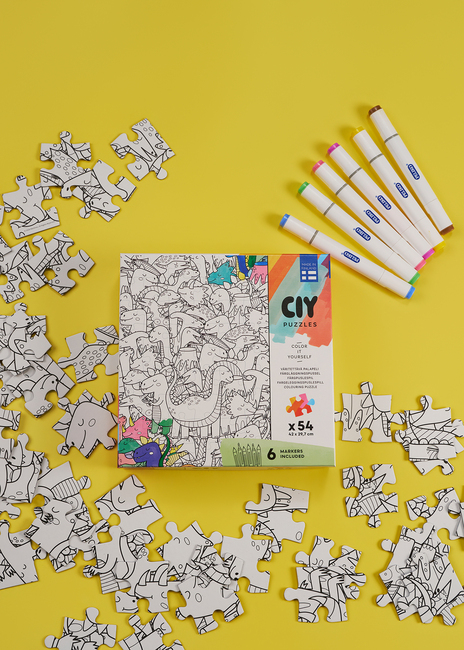 Peliko CIY Puslespil med Tuschpenne 54 Brikker Blandet Udvalg