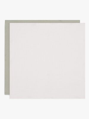 Jollein Tæppe/ Stofble i Musselin 4-pak, Olive Green/Ivory