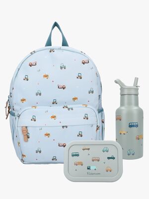 Kidzroom Rygsæk Flaske & Madkasse Little Story, Blå