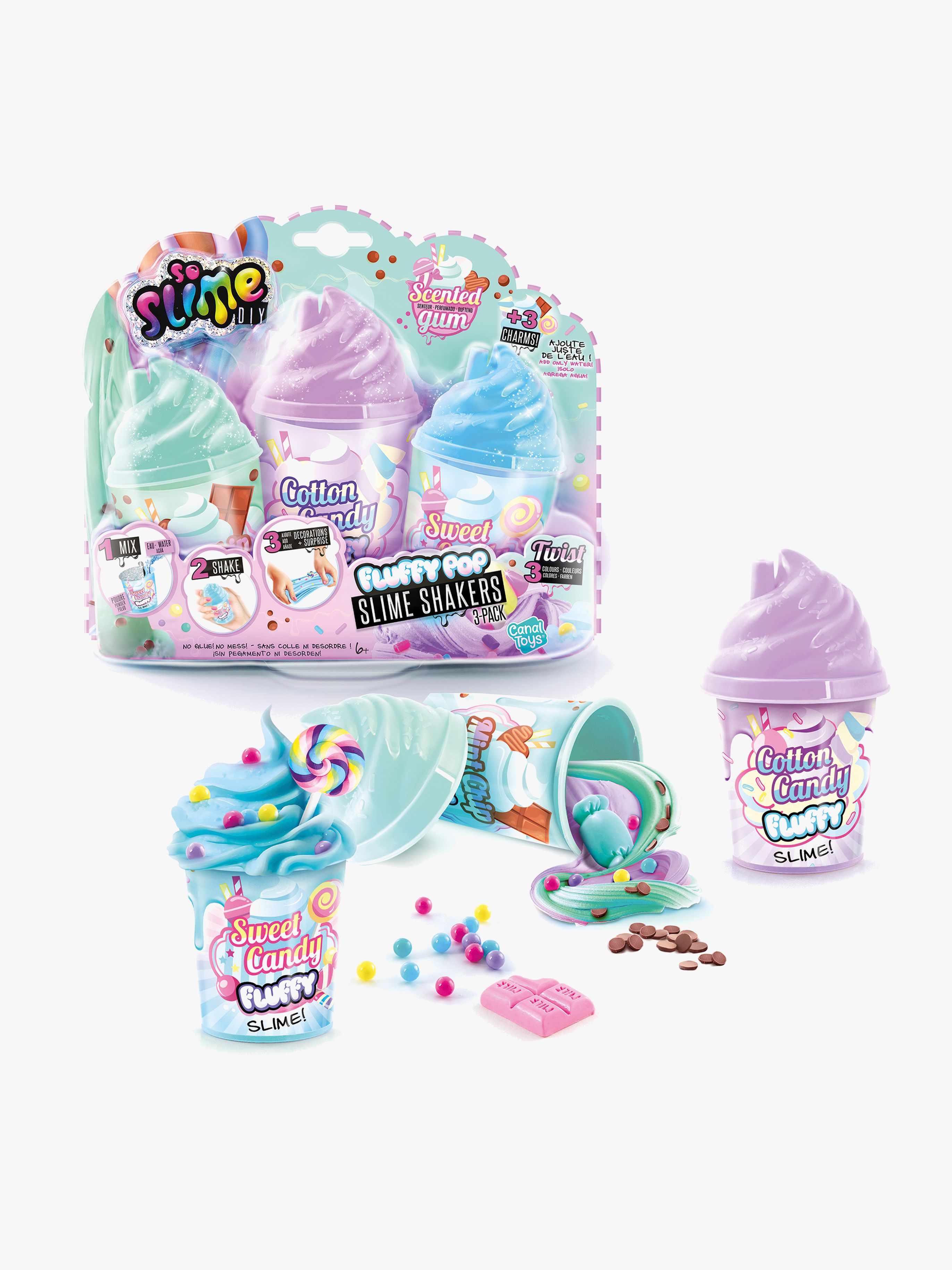 So Slime FluffyPop Slime Shakers 3-pak