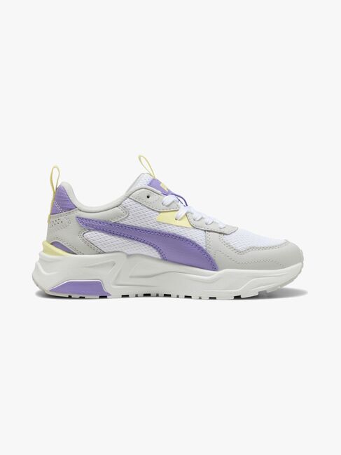 Puma Trinity Lite Jr Sneakers, White/Lavender Alert/Glacial Gray