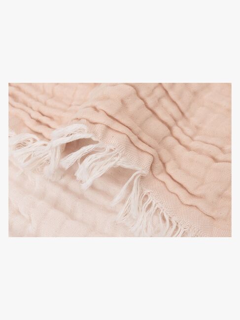 Jollein Tæppe/ Stofble i Musselin Fringe, Moonstone/Ivory