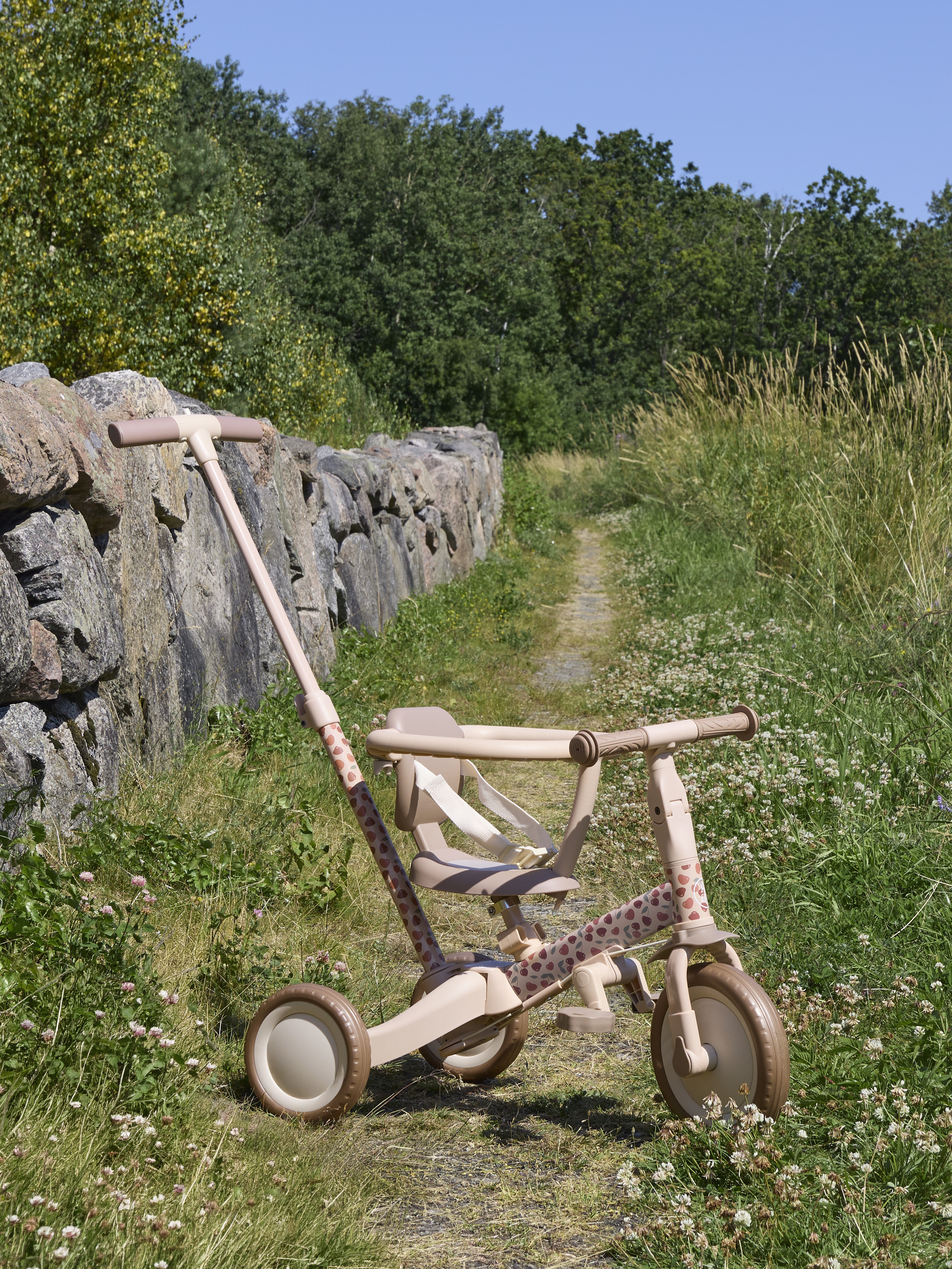 Alice & Fox Away 4-i-1 Trehjulet Cykel, Cherry Pink
