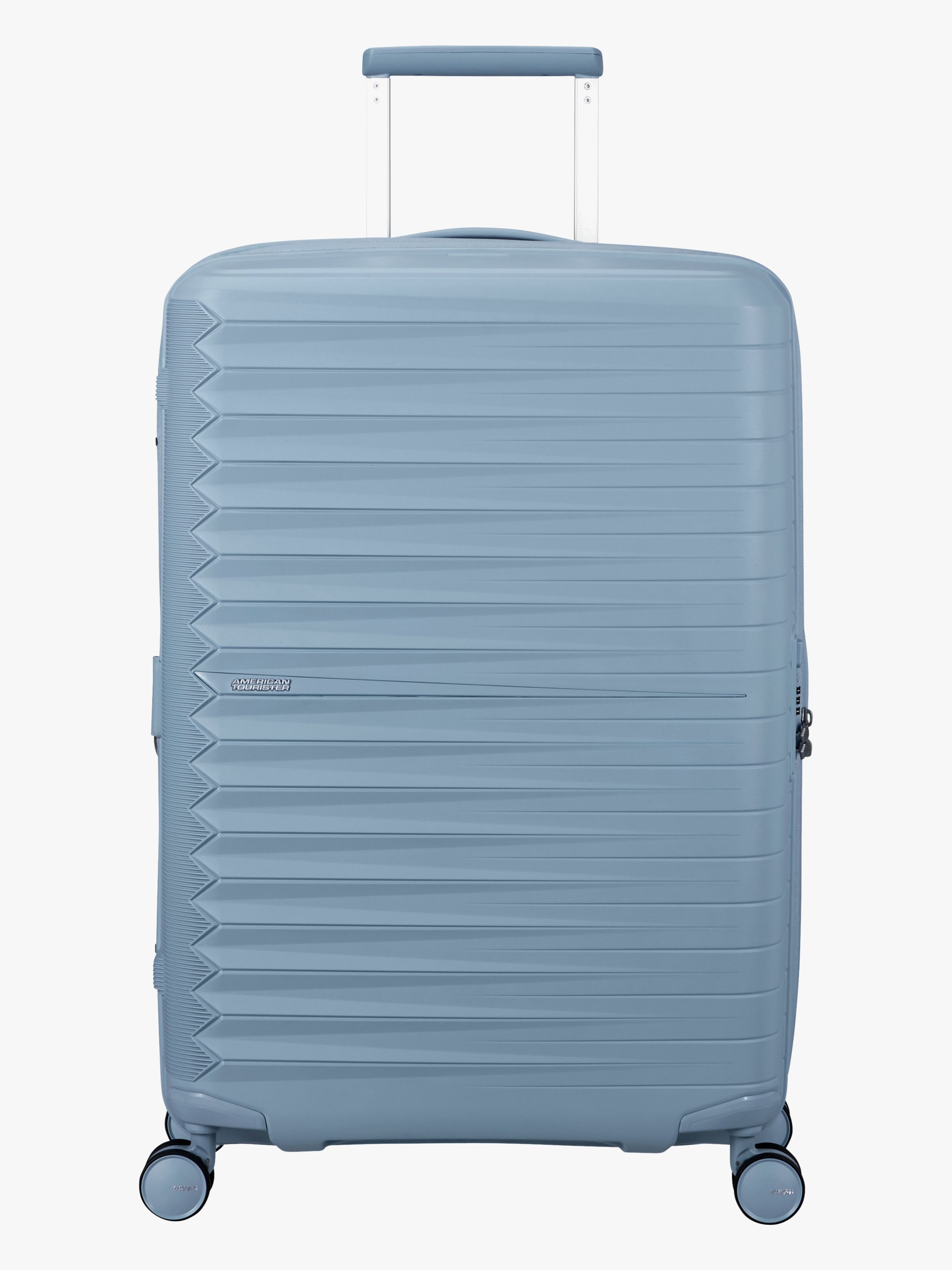 American Tourister FastForward Spinner Kuffert 67-77L, Steel Blue