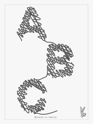 Adore Us Babies Plakat ABC 40x30, Hvid