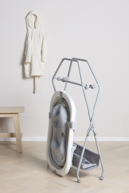 Beemoo CARE Assist Badekar inkl. Badestøtte og Badekarstativ, White/Grey