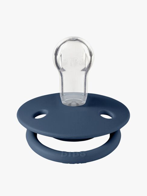 BIBS Sut De Lux 2-pak Silicone, Cloud/Steel Blue