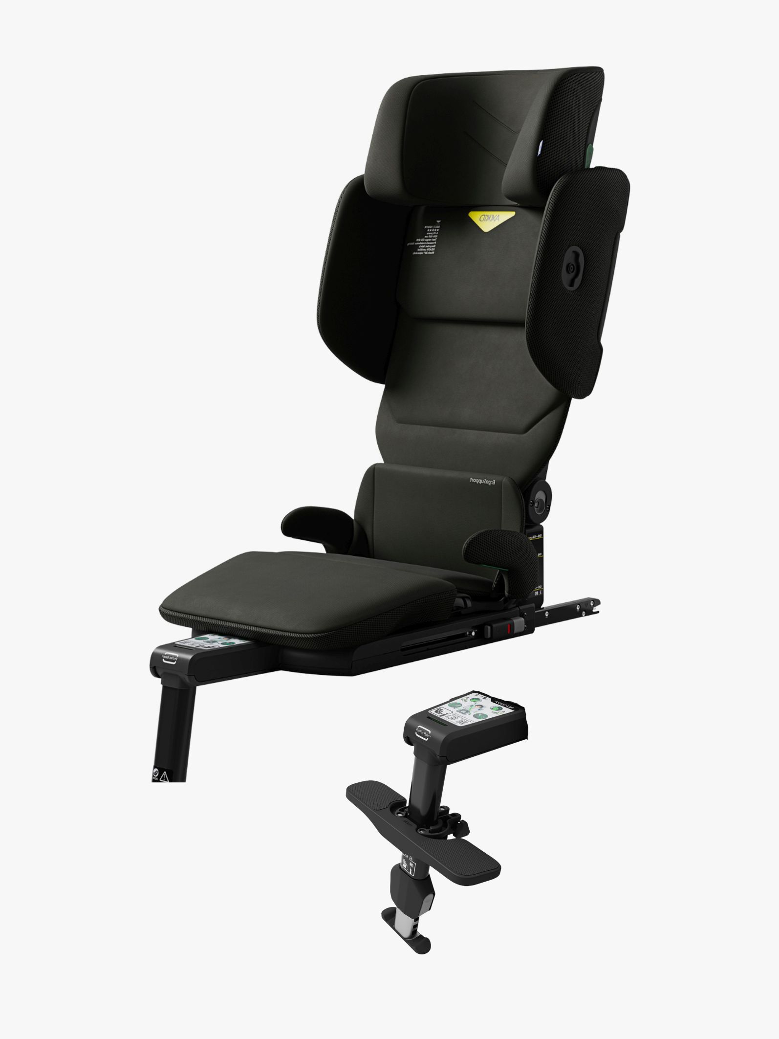 Axkid Up Autostol Inkl. Fodstøtte, Forest Moss Green