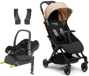 Beemoo Easy Fly Lux 3 Klapvogn inkl. Maxi-Cosi CabrioFix i-Size Autostol Baby & Base, Mocha Beige