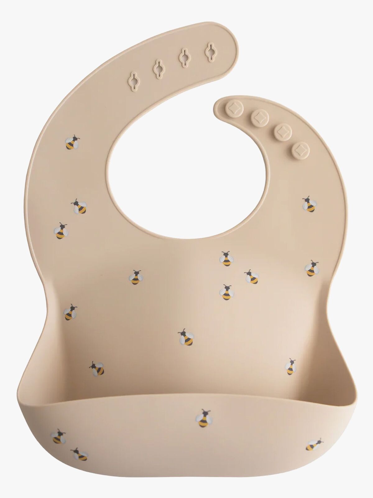 Mushie Hagesmæk Silikone Bees, Beige