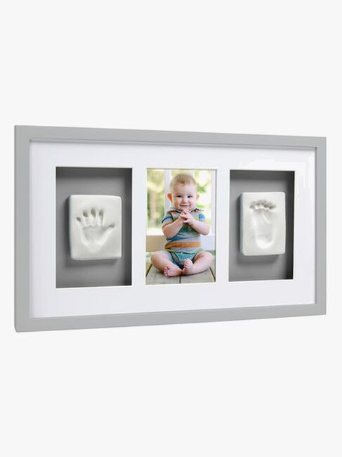 Pearhead Babyprints Deluxe Ramme Trippel, Grå