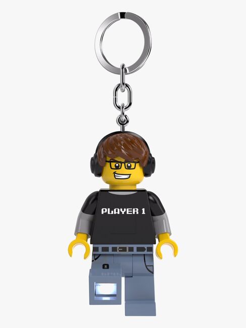 LEGO® Minifigure™ Videospil Dreng Nøglering med LED-lys