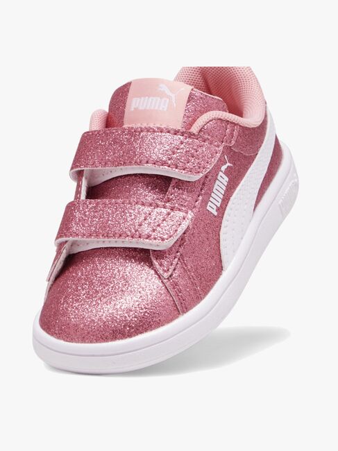 Puma Smash 3.0 Glitz Glam V Infant Sneakers, Peach Smoothie/White