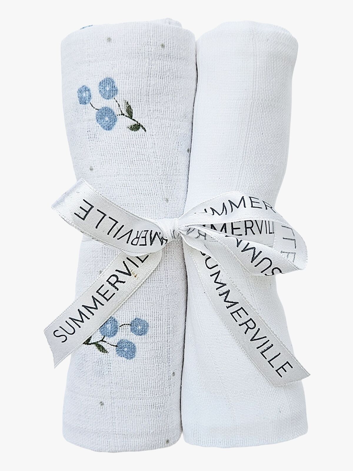 Summerville Organic Musselin Tæppe 2-pak, Bluebell