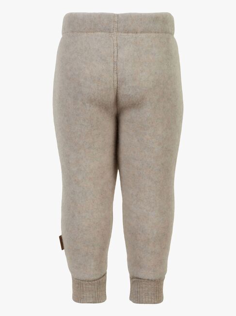 Mikk-Line Fleecebukser Baby Merinould, Melange Offwhite