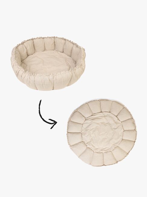 Play&Go Organic Bloom Legetæppe, Stripes Blue