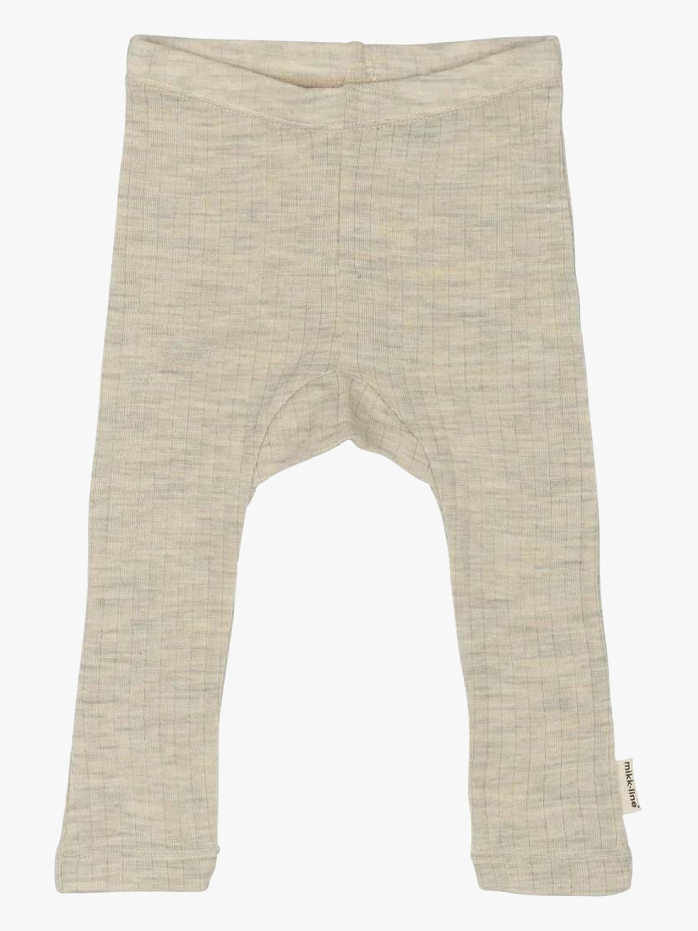Mikk-Line Leggings Barn Merinould, Melange Offwhite, 128