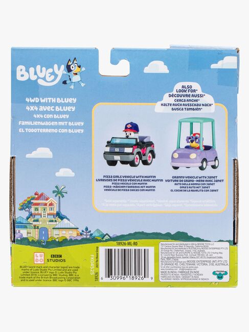 Bluey Figur med Transportmiddel Bluey