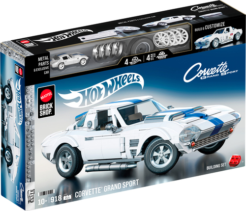 Mattel Brick Shop Hot Wheels Elite Series Brick Shop Hot Wheels Byggesæt Corvette Grand Sport 918 Dele