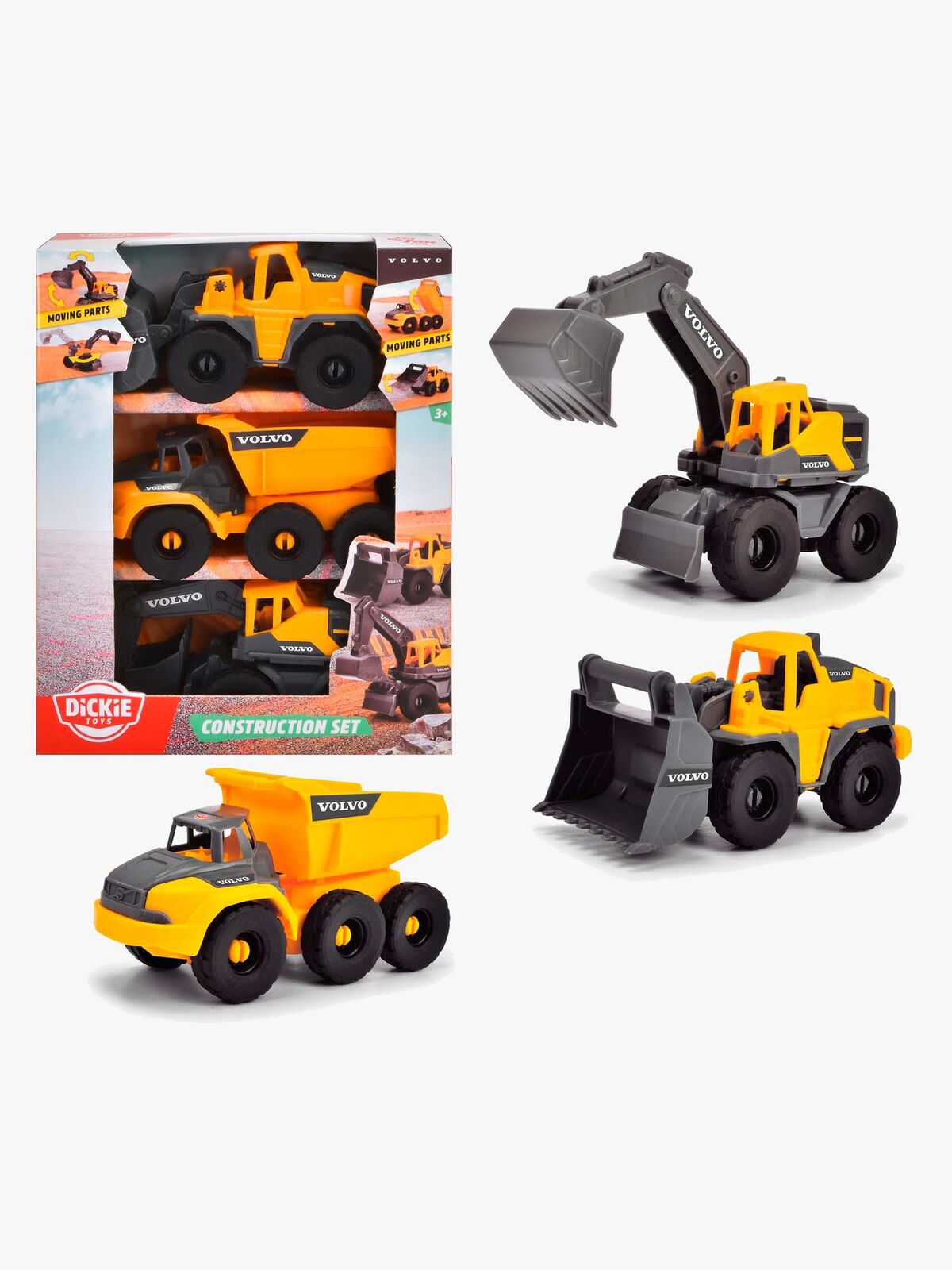 Dickie Toys Volvo Byggekøretøjerer 3-Pak