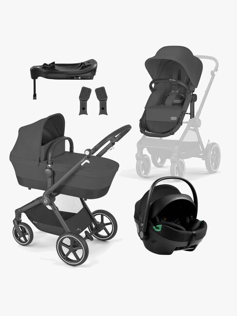 Cybex EOS Lux Duovogn inkl. Axkid GOKID Autostol Baby & Base, Moon Black