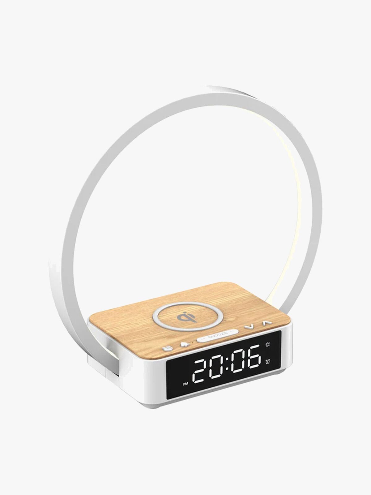 Lippa Natlampe med Vækkeur, Hvid