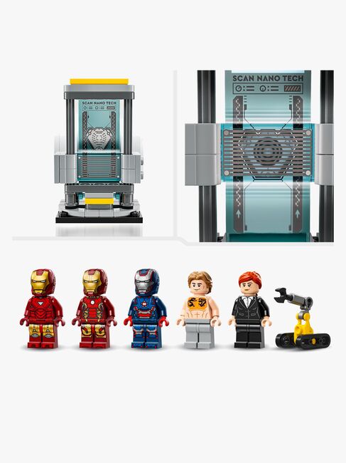 LEGO Super Heroes 76315 Iron Mans laboratorium: Dragtgalleriet
