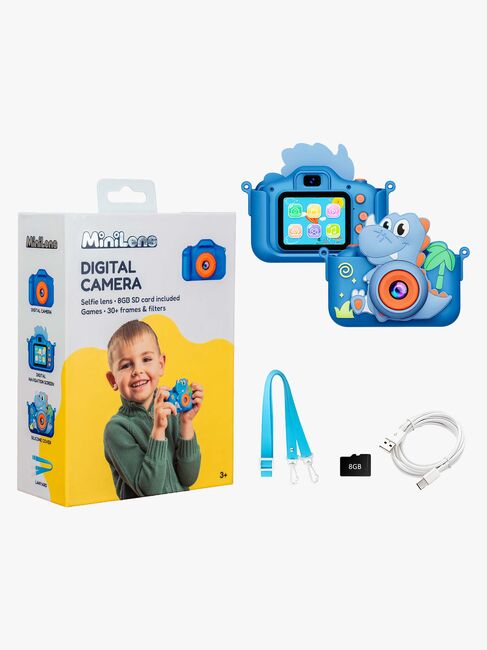 MiniLens Digitalkamera Dinosaur, Blå DK-P241333-4578_1.jpg