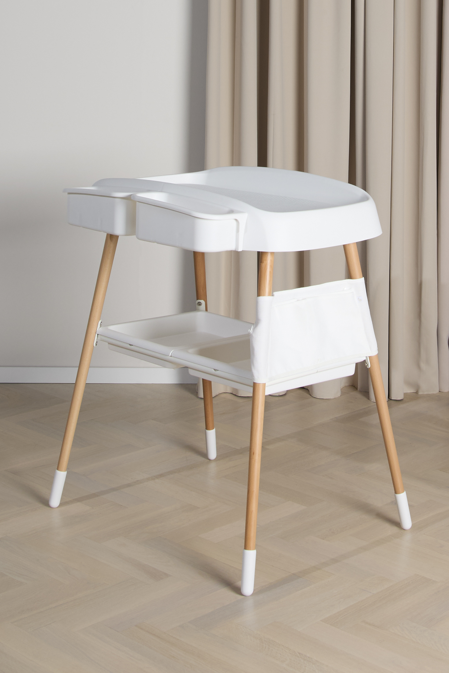 Beemoo CARE Nordic Puslebord, White/Wood