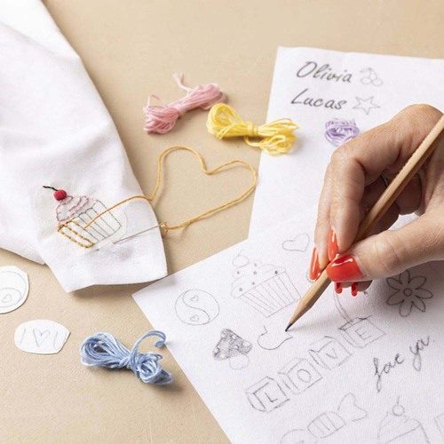 Creativ Company Vandopløselig Broderiark A5 8 st