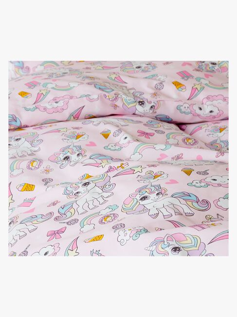 Borganäs Sengesæt 150x210 Enhjørning, Pink