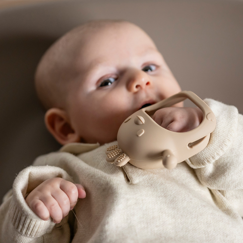 Nattou Soft Silicone Handske Bidelegetøj, Clay