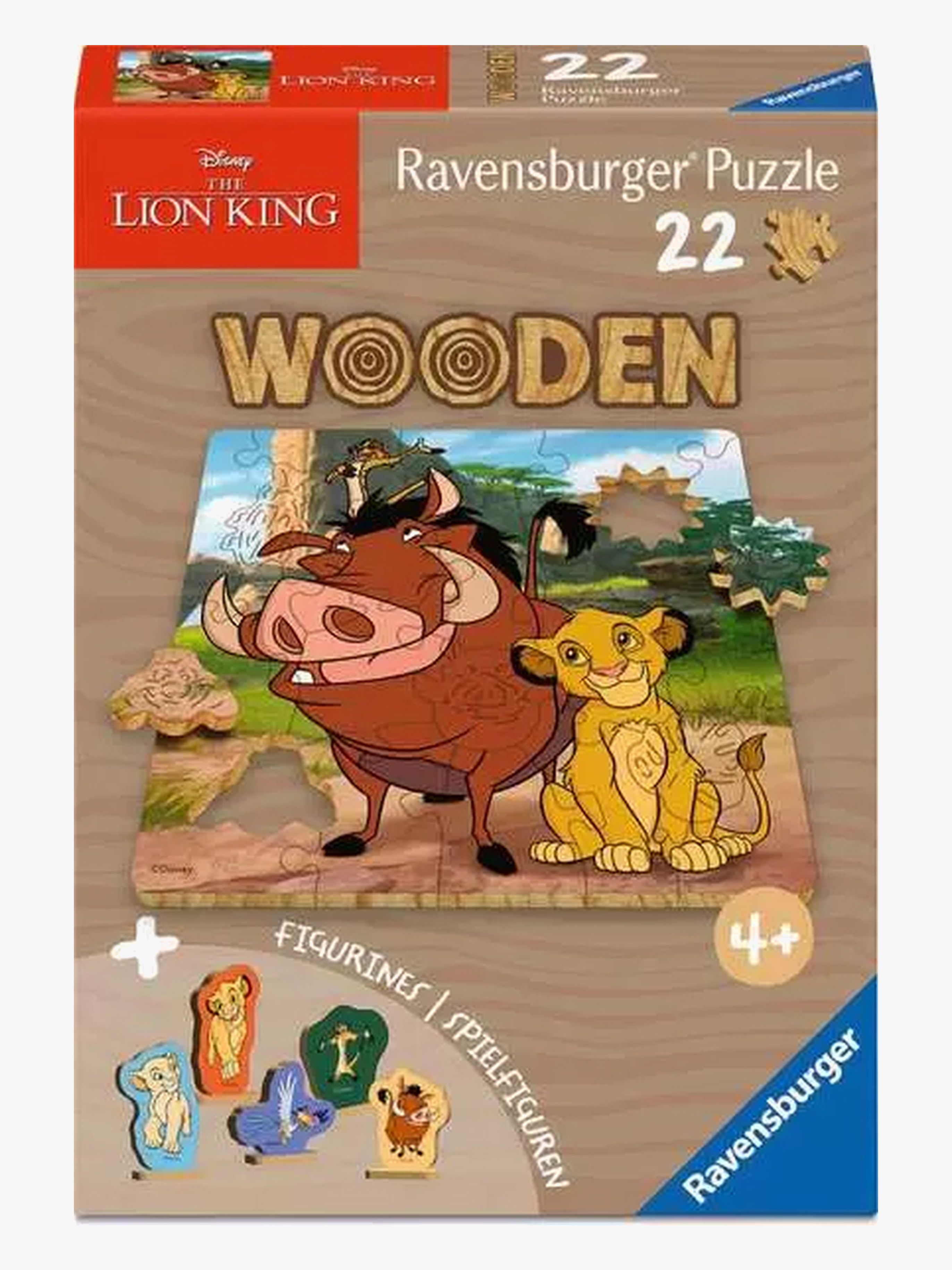 Ravensburger Løvernes Konge Træpuslespil 22 Brikker