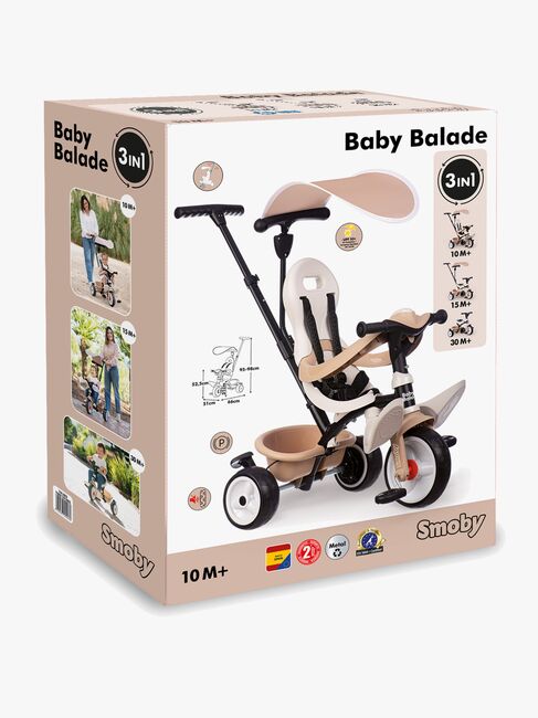 Smoby Baby Balade Trehjulet Cykel Plus, Beige