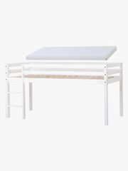 Hoppekids Halvhøj Seng med Skummadras 90x200, Hvid