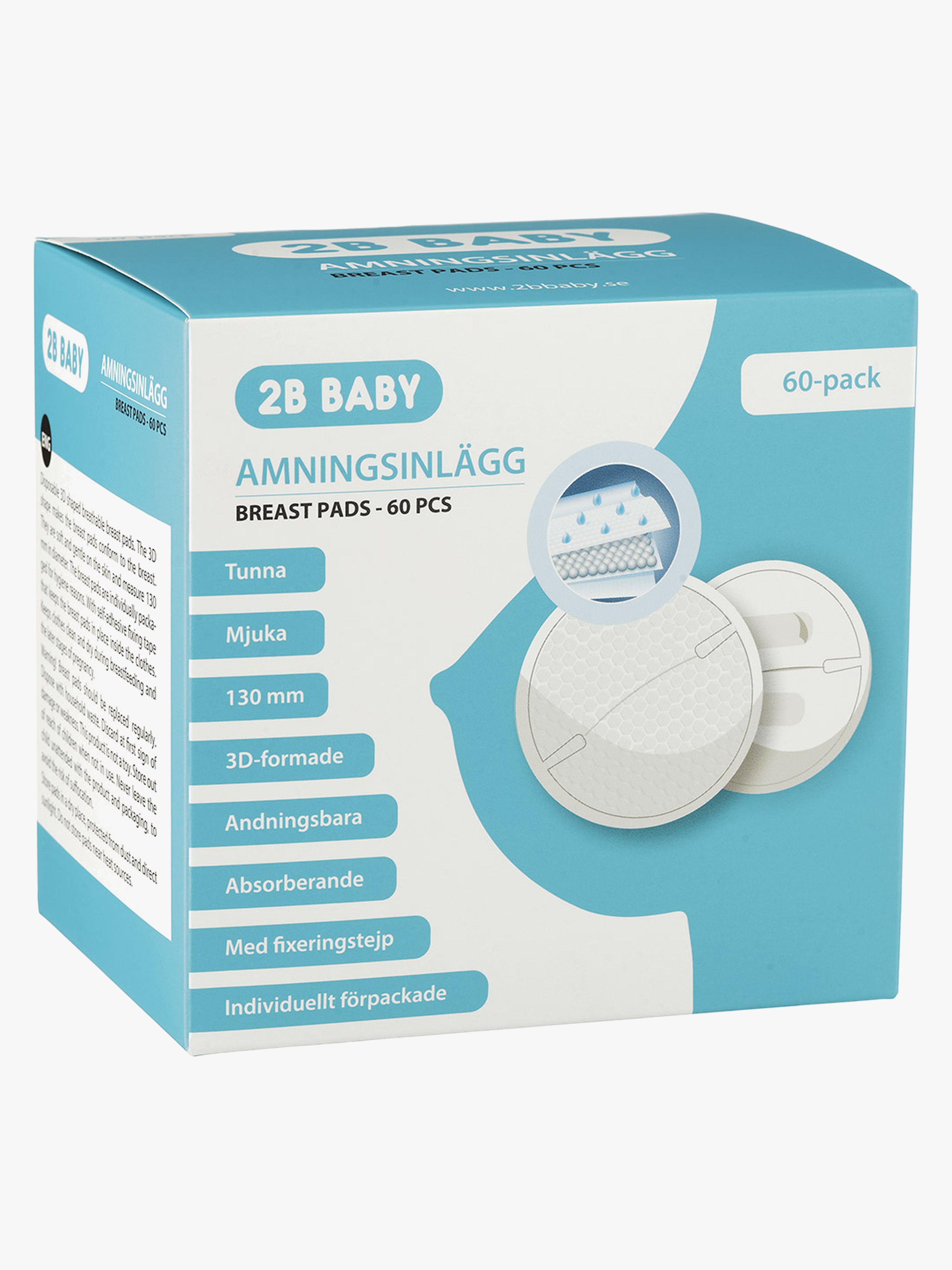 2B Baby Ammeindlæg 60-pak
