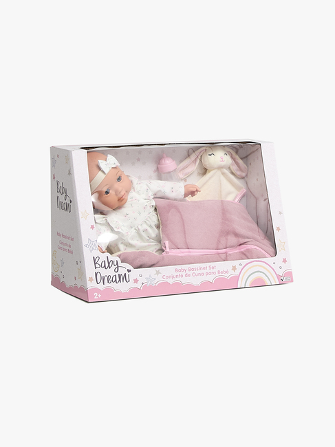Cloudberry Castle Dukke med Bærekurv 40 cm, Pink