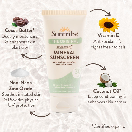 Suntribe Natural Mineral Solcreme SPF 30 100 ml