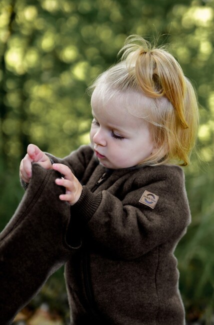 Mikk-Line Elefanthue Merinould, Dark Brown Melange