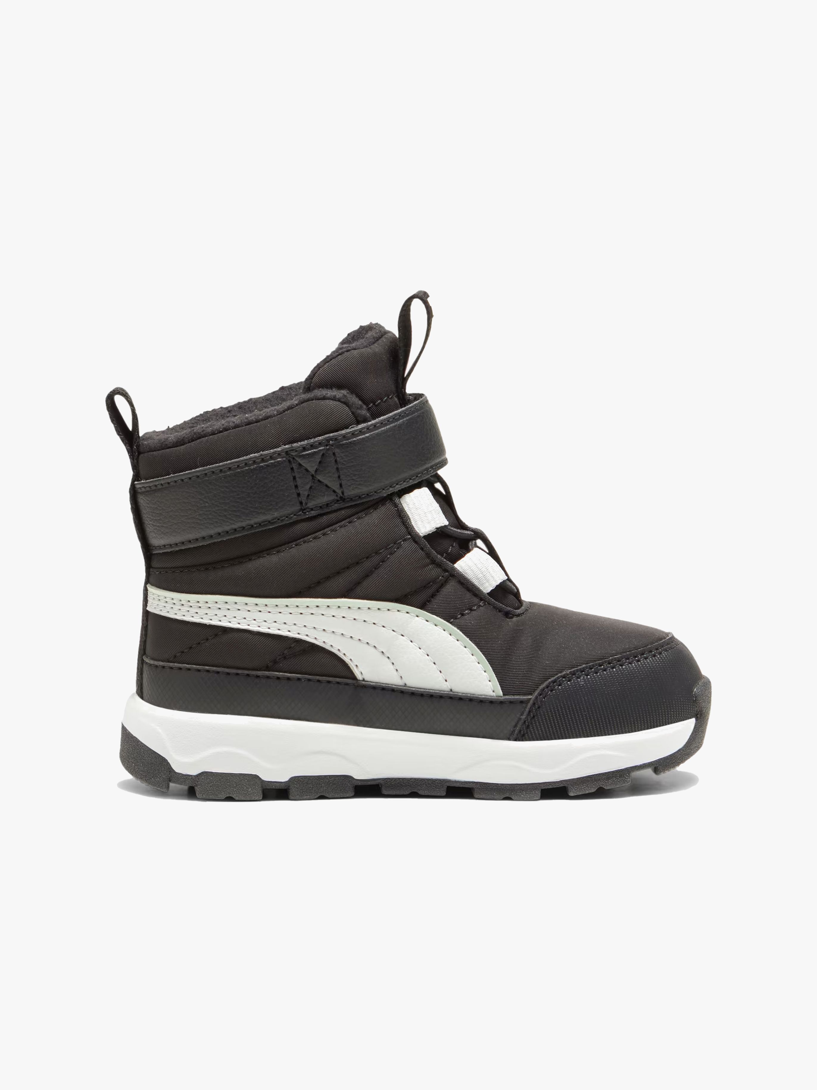 Puma Evolve Puretex AC Inf Vinterstøvler, Black/Ash Grey/White, 25