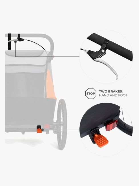 Kinderkraft Nava Cykelanhænger, Sunny Orange