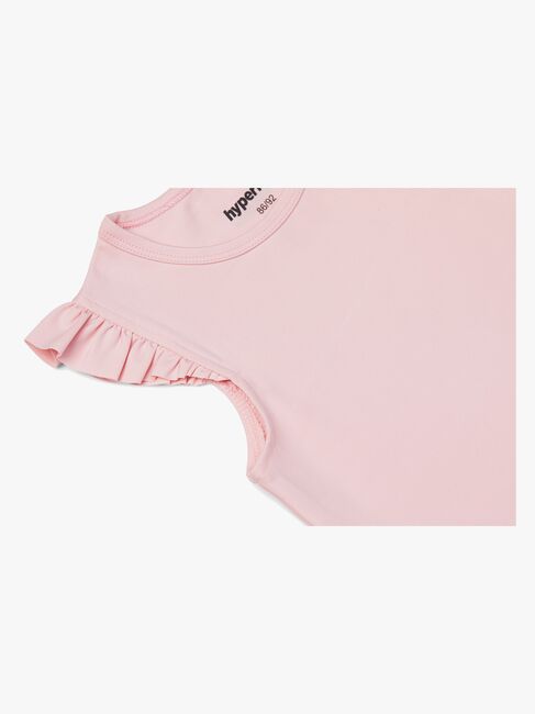 Hyperfied Frill Tank Top, Chalk Pink