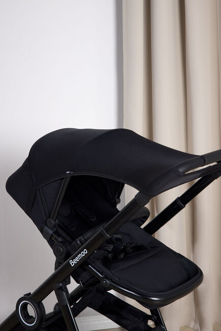 Beemoo  Elastisk UV Solbeskyttelse til Vogn & Autostol Baby, Black