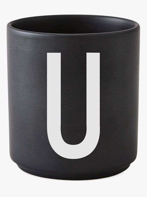 Design Letters Kop Porcelæn U, Sort