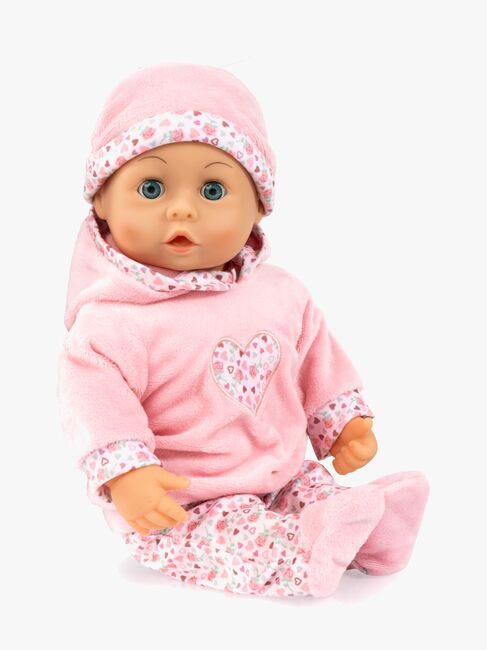 Bayer Design First Words  Interaktiv Dukke 38cm, Pink Blomster